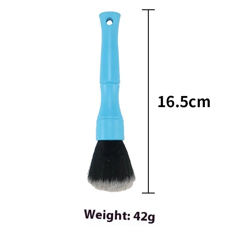 Car detail brush with soft nylon bristles, interior cleaning brush for vents and dashboards
