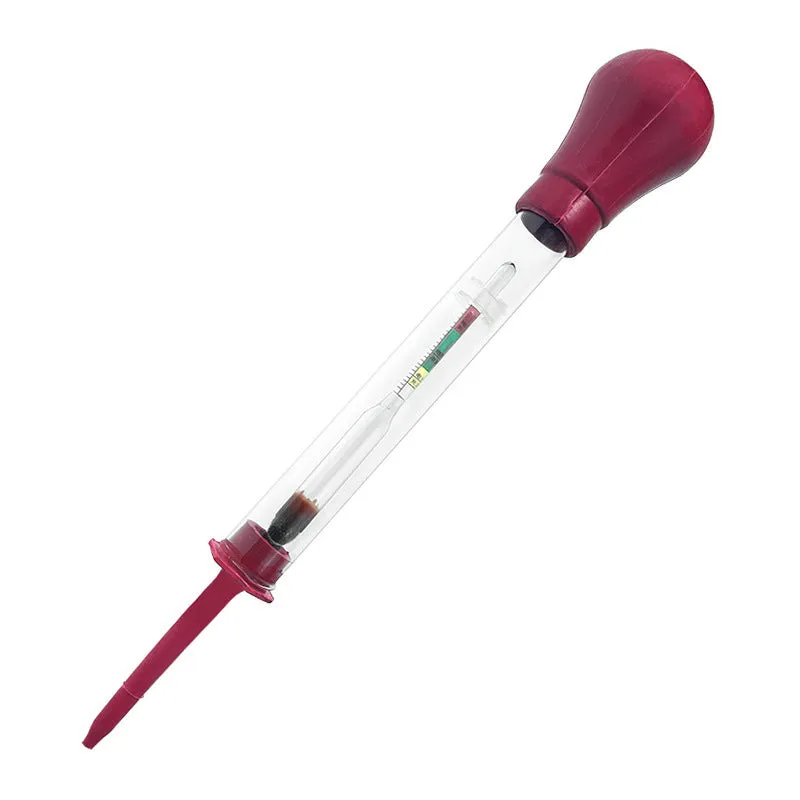 Electrohydraulic hydrometer 330mm glass battery electrolyte densitometer with red and black options