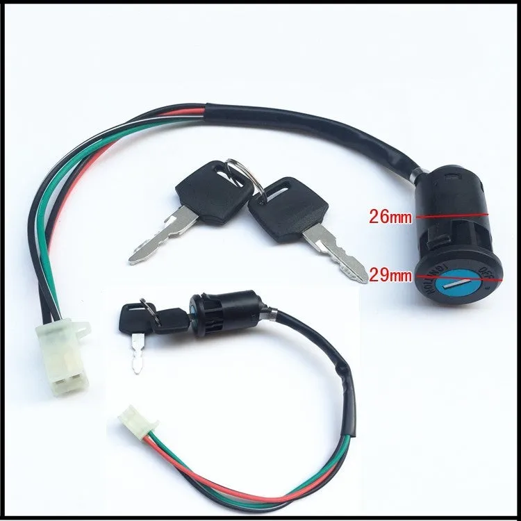 Waterproof electric car door lock with plastic housing for automotive ignition systems