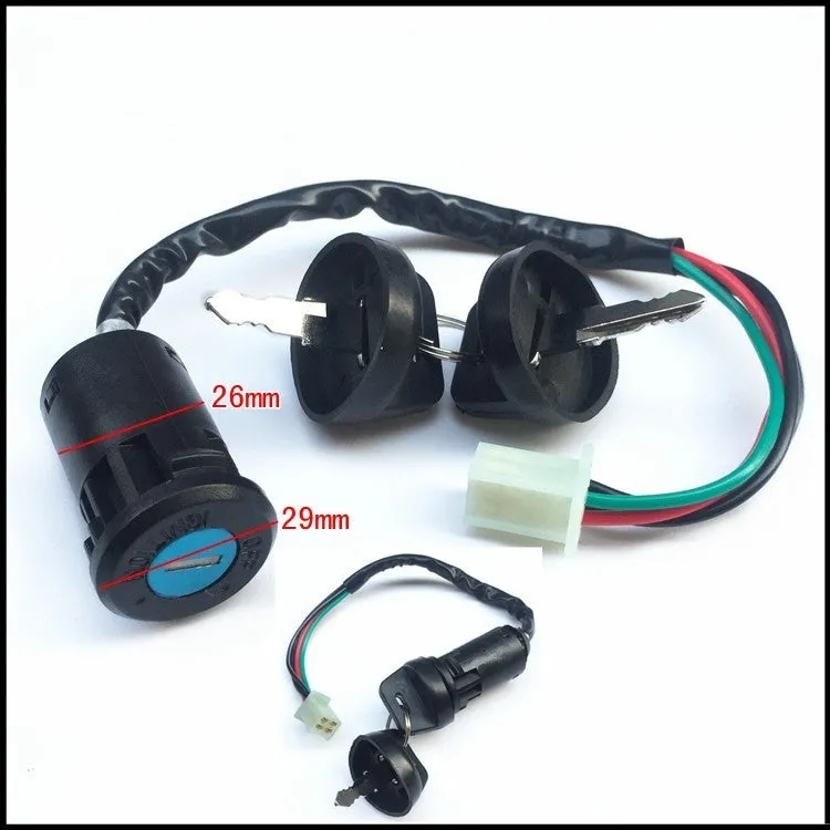 Waterproof electric car door lock with plastic housing for automotive ignition systems
