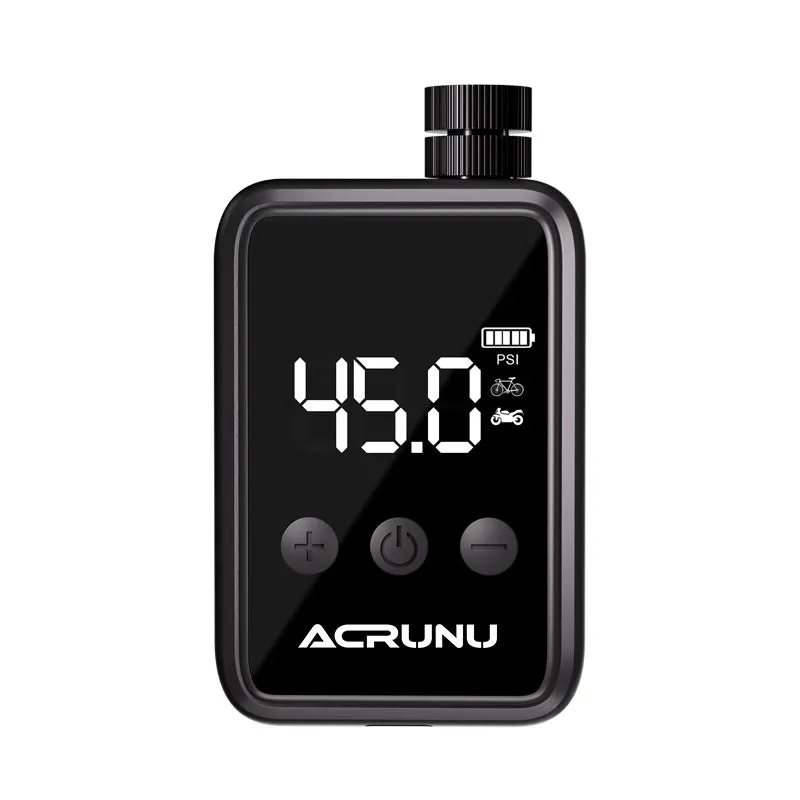 Bicycle intelligent digital display inflator in moon white with adaptors and Type-C cable