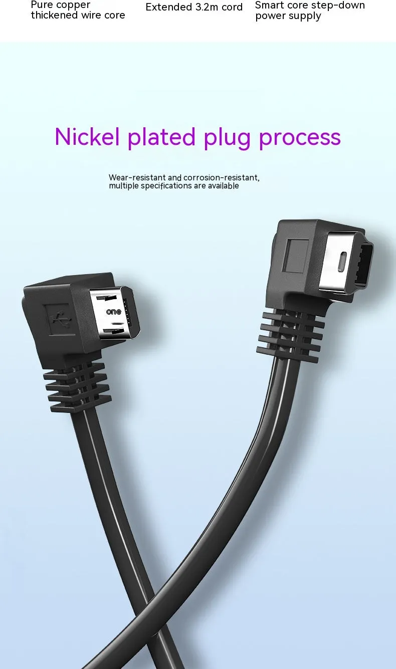 Power cord recorder step-down line ABS material 10-30V input with model options