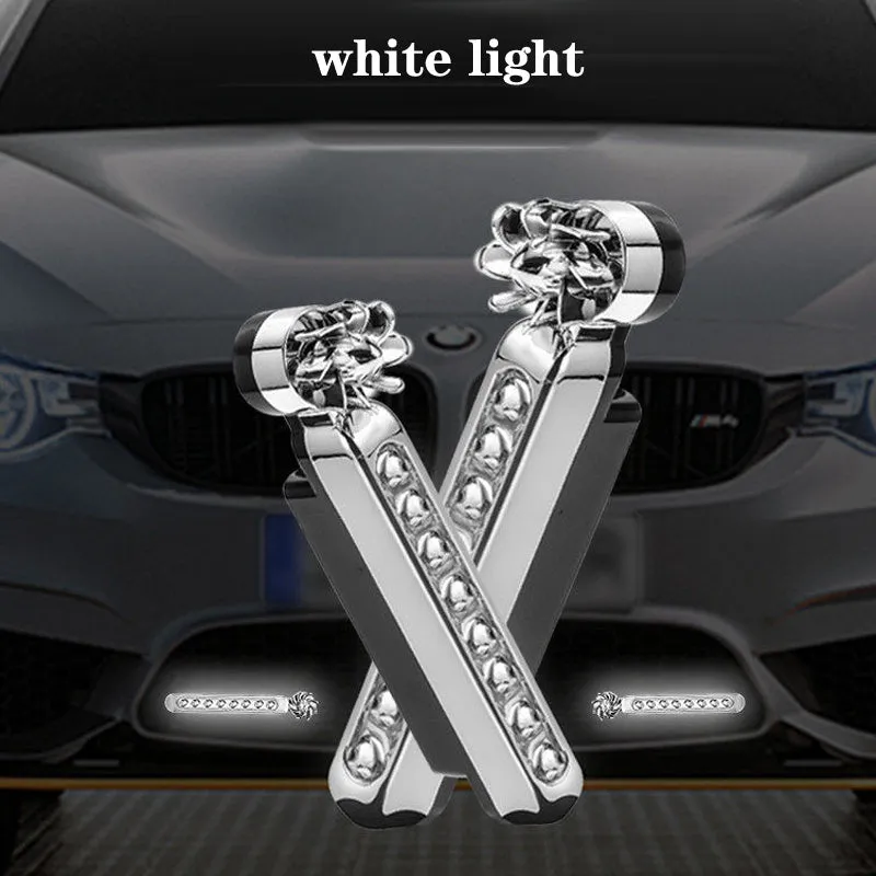 2Pcs wind energy LED daytime running light lamp strip with RGB colors for car or motorcycle styling