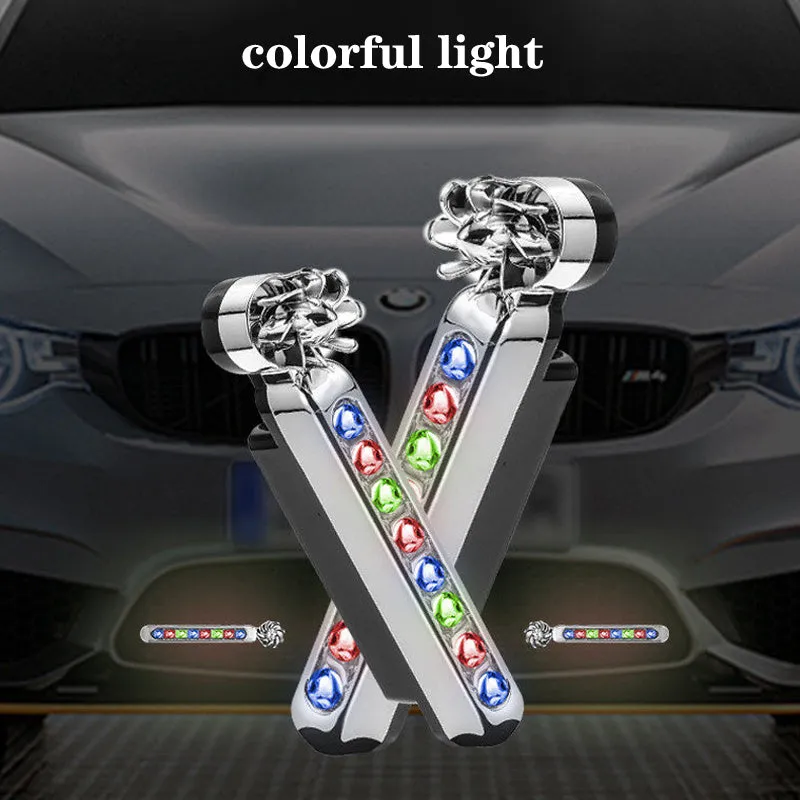 2Pcs wind energy LED daytime running light lamp strip with RGB colors for car or motorcycle styling