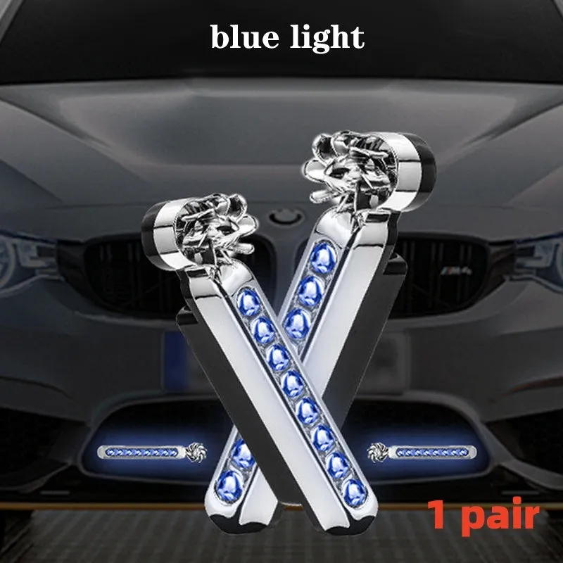 2Pcs wind energy LED daytime running light lamp strip with RGB colors for car or motorcycle styling