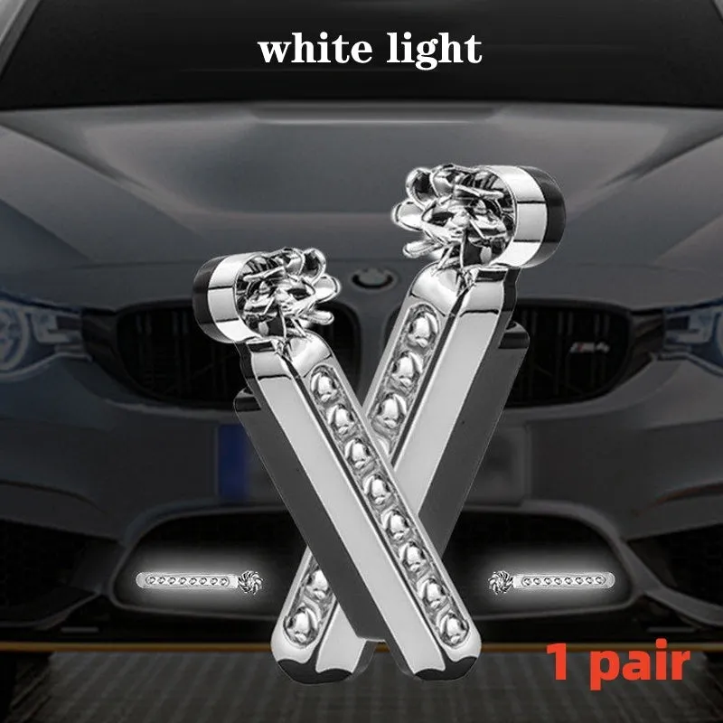 2Pcs wind energy LED daytime running light lamp strip with RGB colors for car or motorcycle styling