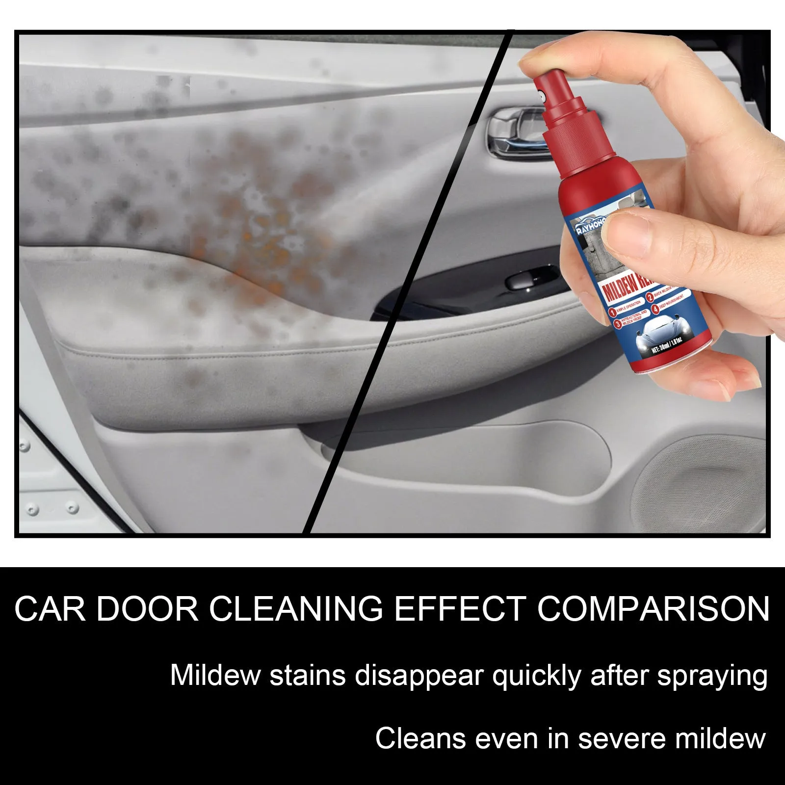 30ml boxed car interior mould removal spray with anti-mold agent for automotive cleaning