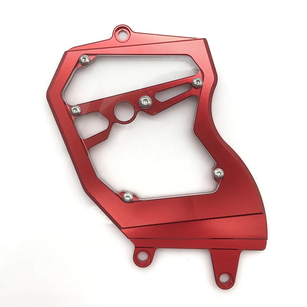Aluminium alloy motorcycle chain wheel cover for ZX6R in black, red, gold, green, or titanium