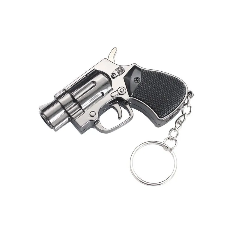 Metal keychain windproof toy lighter in four colours black bronze gold and red bronze