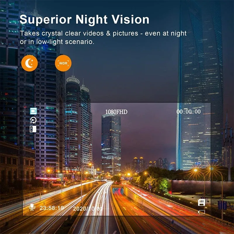 HD Night Vision Driving Recorder 3.0 inch screen 140° wide angle F2.0 aperture dash cam