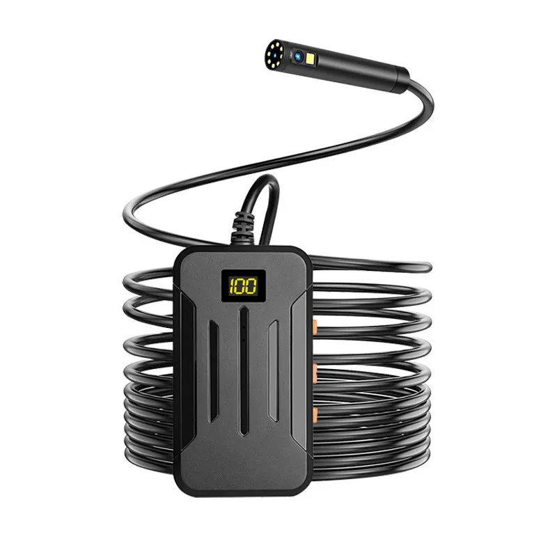 Wireless dual lens endoscope camera with 5.5mm and 8mm waterproof probes for smartphone inspection