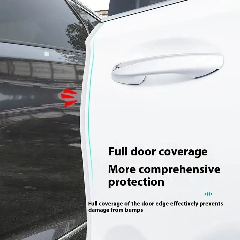 Transparent PVC car door bumper strip protection for universal fit on all vehicle door edges