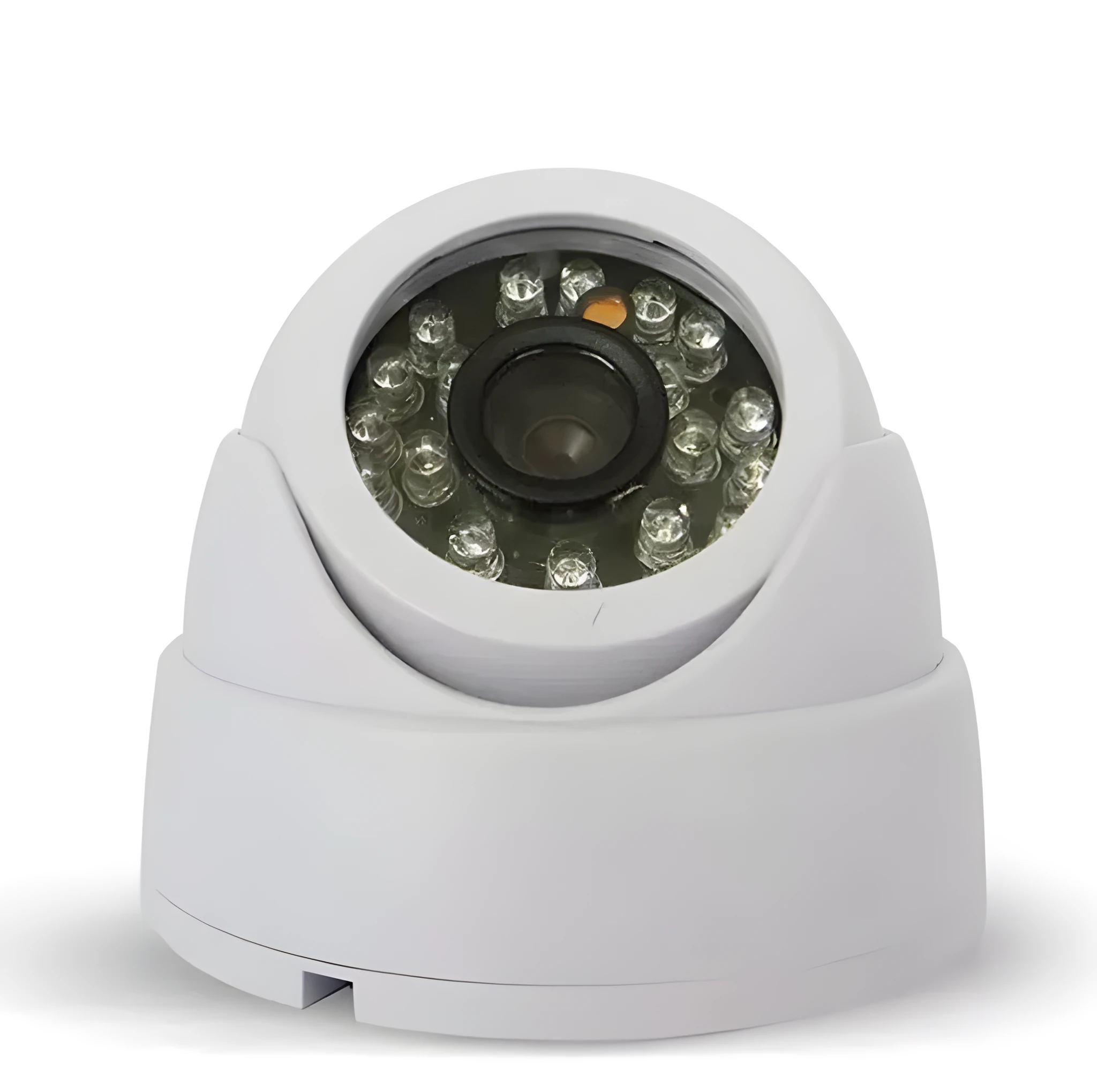2MP 1080P AHD TVI CVI coaxial HD dome camera with 3.6mm lens and 15m IR night vision in black