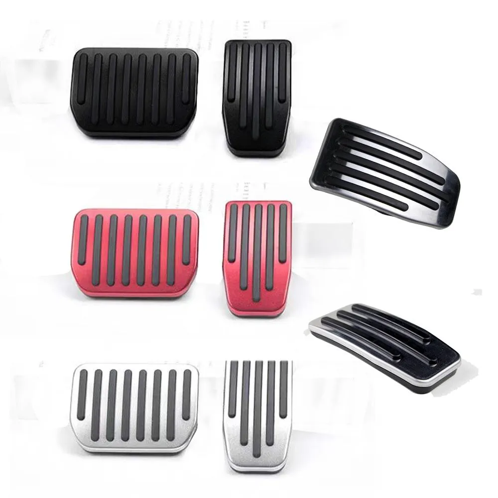 Tesla Model 3 Y aluminium alloy anti-skid car accelerator and brake pedal set in silver
