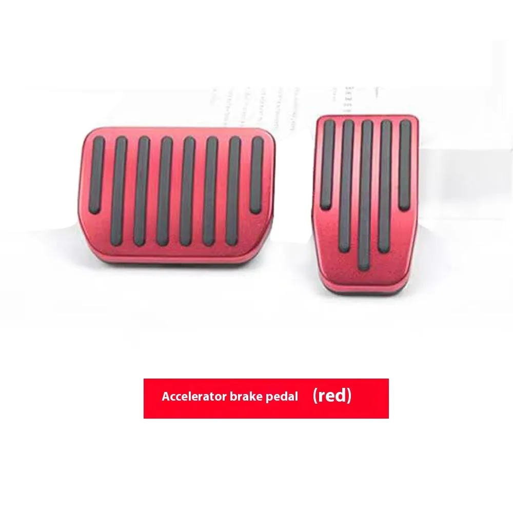 Tesla Model 3 Y aluminium alloy anti-skid car accelerator and brake pedal set in silver