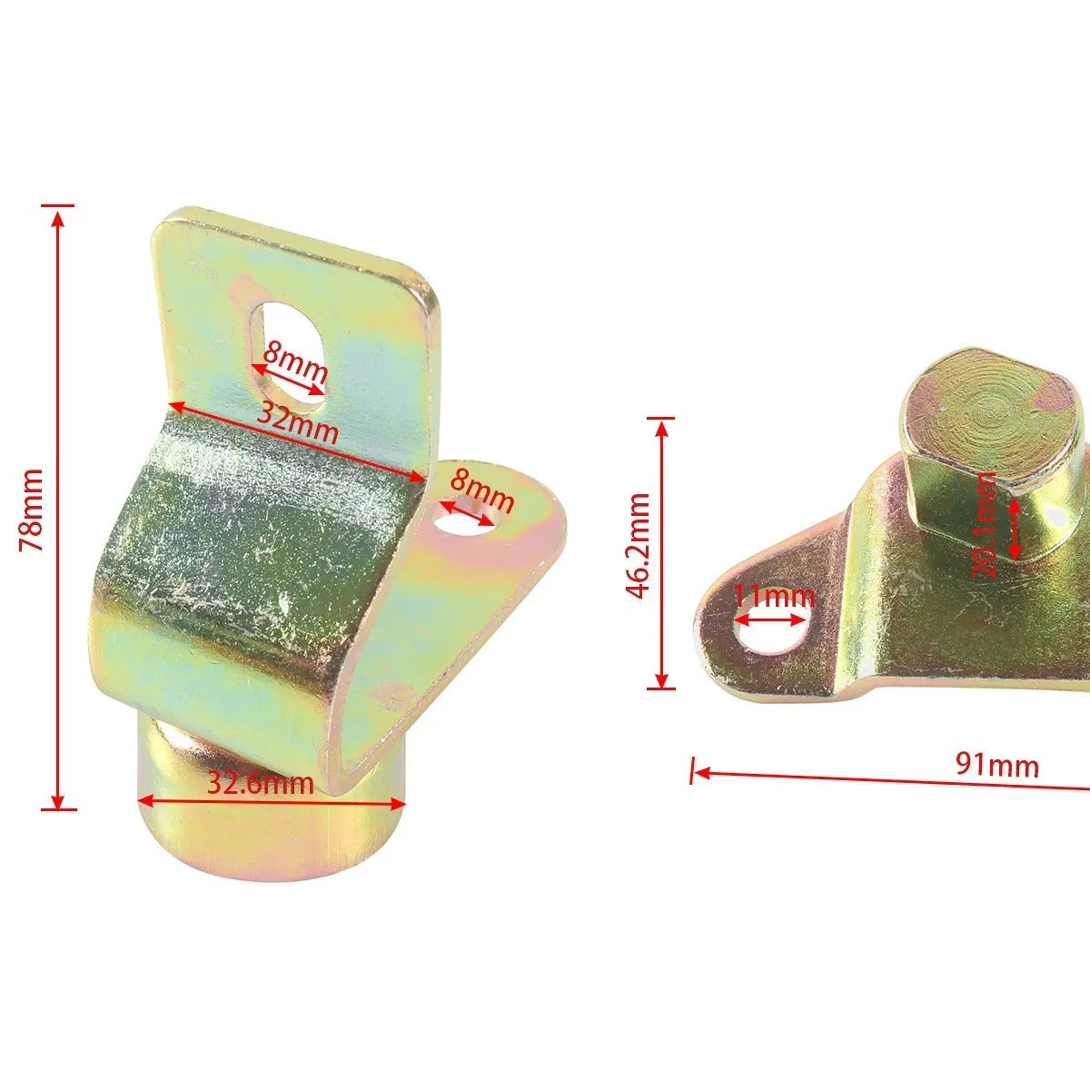 Metal car tailgate hinge kit for GMC Sierra and Chevrolet Silverado trucks with part numbers 15074252 and 15074253