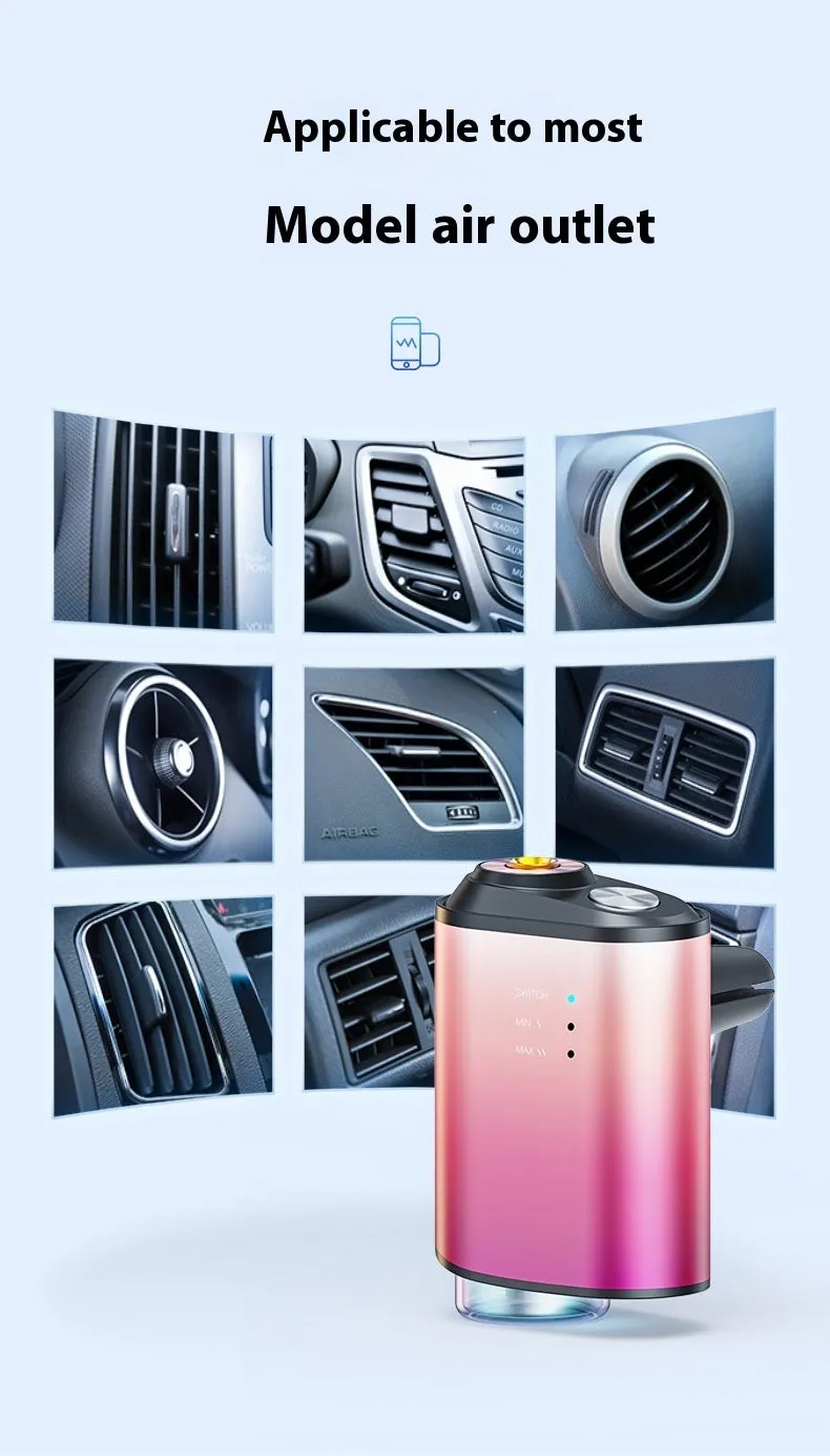 Black car aromatherapy smart fragrance diffuser with ocean perfume bottle, PP PC aluminium alloy build