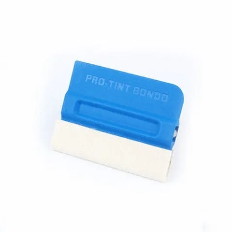 ABS plastic car vinyl film scraper tool with options for deerskin or wool scraping head.