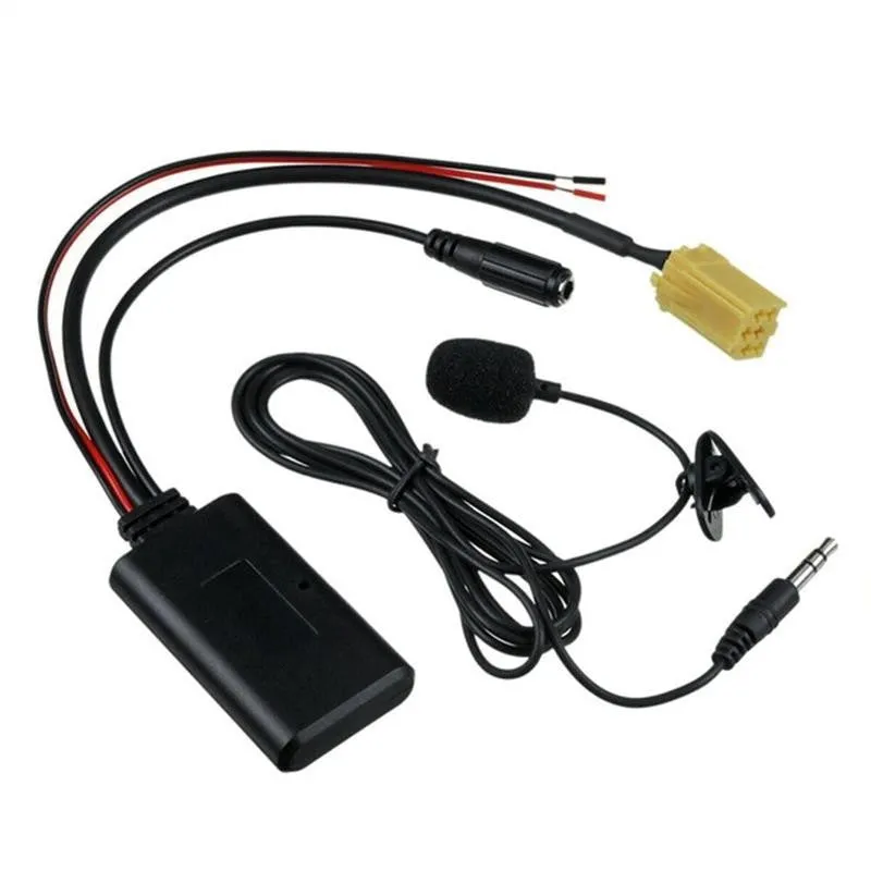 Black Bluetooth audio modification cable for 159SMART 451AUX car stereo with microphone option