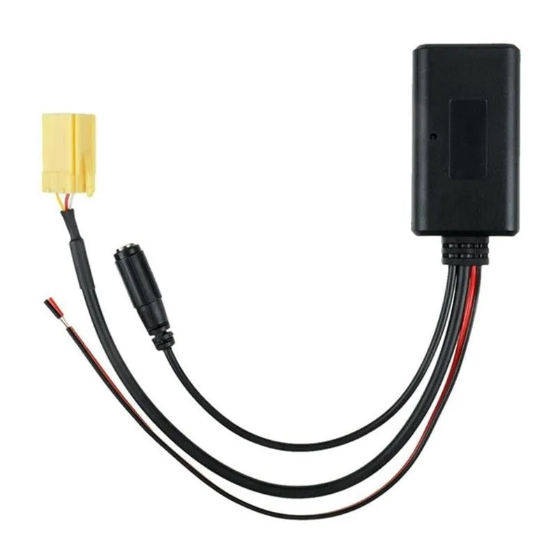 Black Bluetooth audio modification cable for 159SMART 451AUX car stereo with microphone option