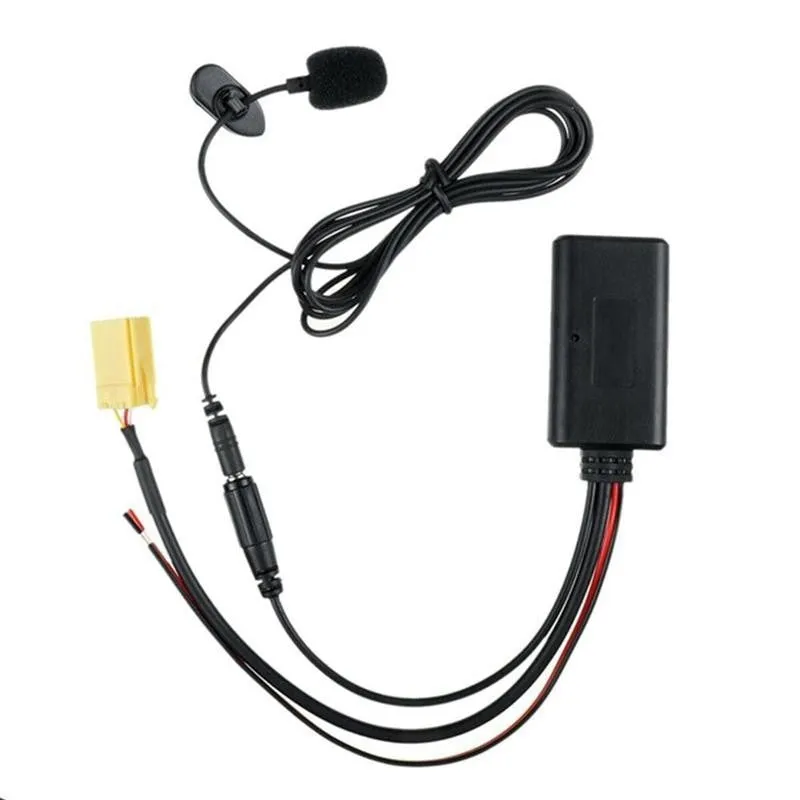 Black Bluetooth audio modification cable for 159SMART 451AUX car stereo with microphone option