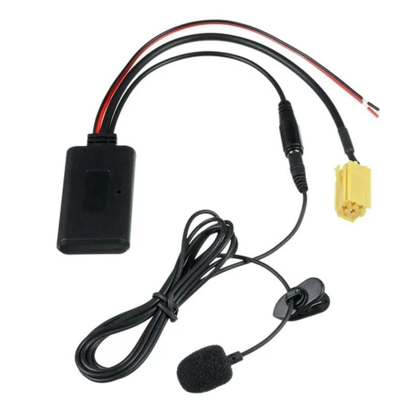 Black Bluetooth audio modification cable for 159SMART 451AUX car stereo with microphone option