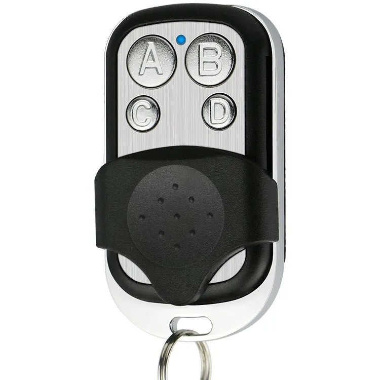 443 metal garage door remote control with four buttons and rolling code copy feature