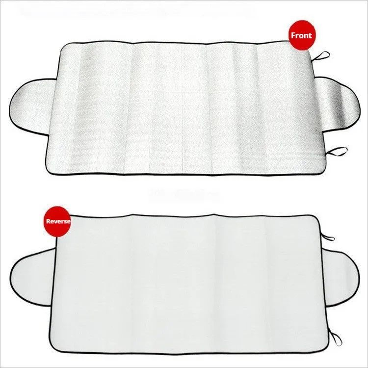 Silver PE foam car snow shield for windscreen winter anti-frost protection, 150x70cm