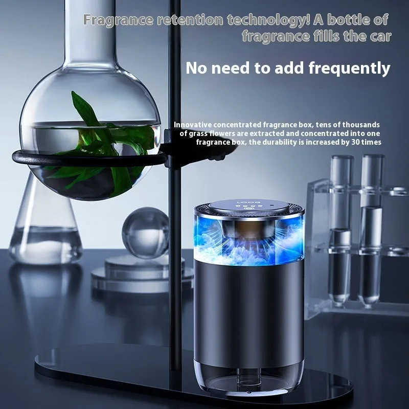 Car aromatherapy diffuser cloud mist air freshener with rechargeable battery and intelligent mode for RVs trucks sedans