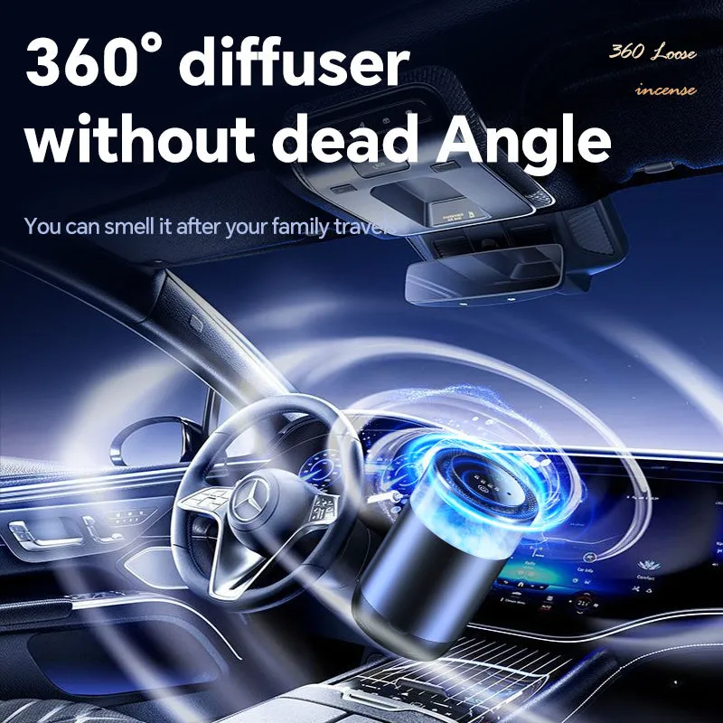 Car aromatherapy diffuser cloud mist air freshener with rechargeable battery and intelligent mode for RVs trucks sedans