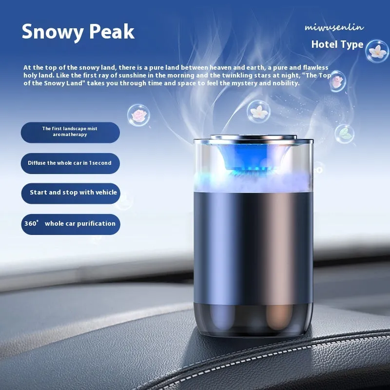 Car aromatherapy diffuser cloud mist air freshener with rechargeable battery and intelligent mode for RVs trucks sedans