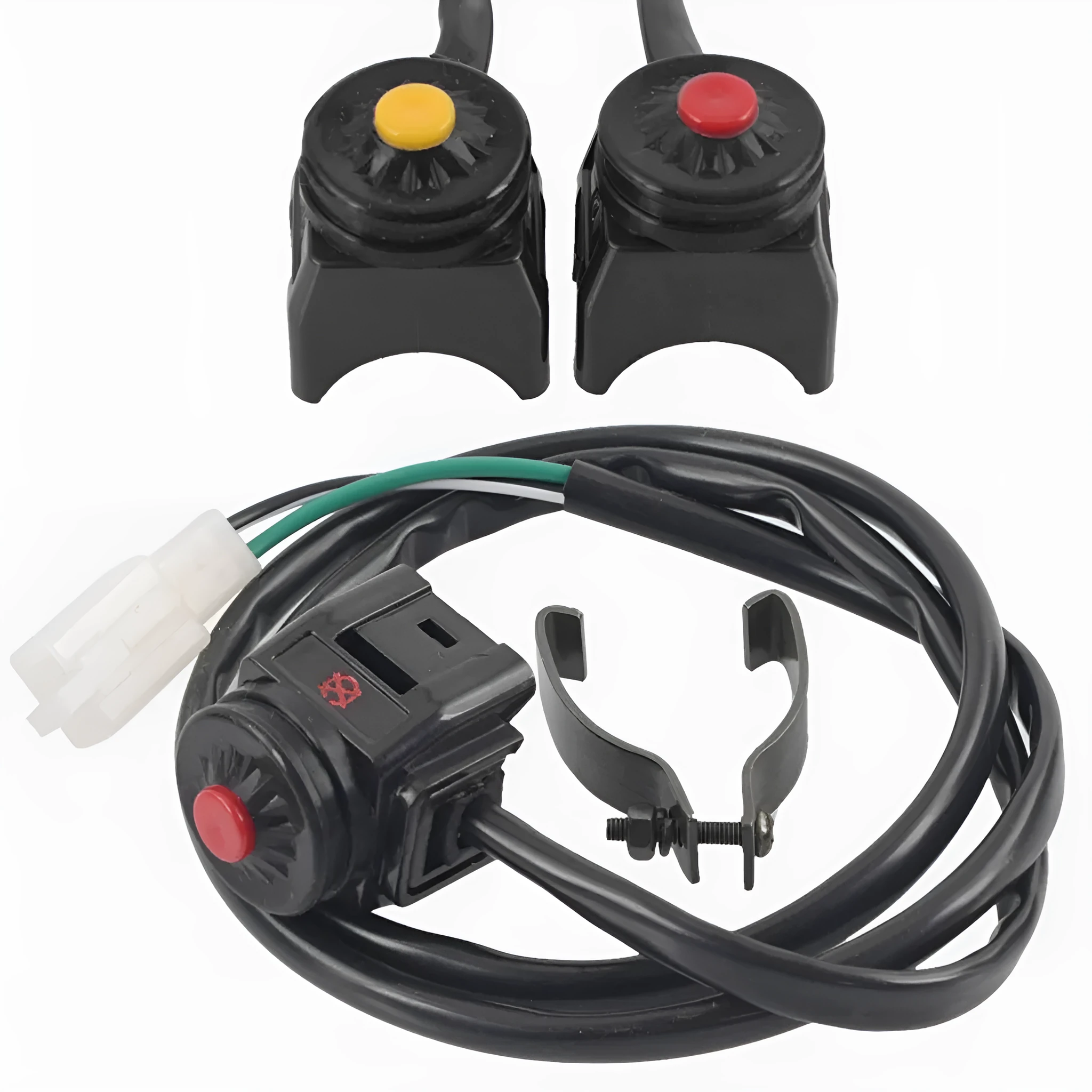 Red and yellow motorcycle ATV ignition point button start switch 60mm length