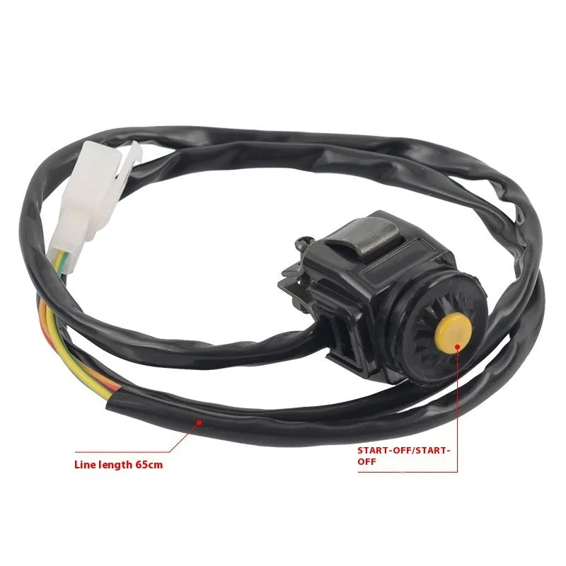 Red and yellow motorcycle ATV ignition point button start switch 60mm length