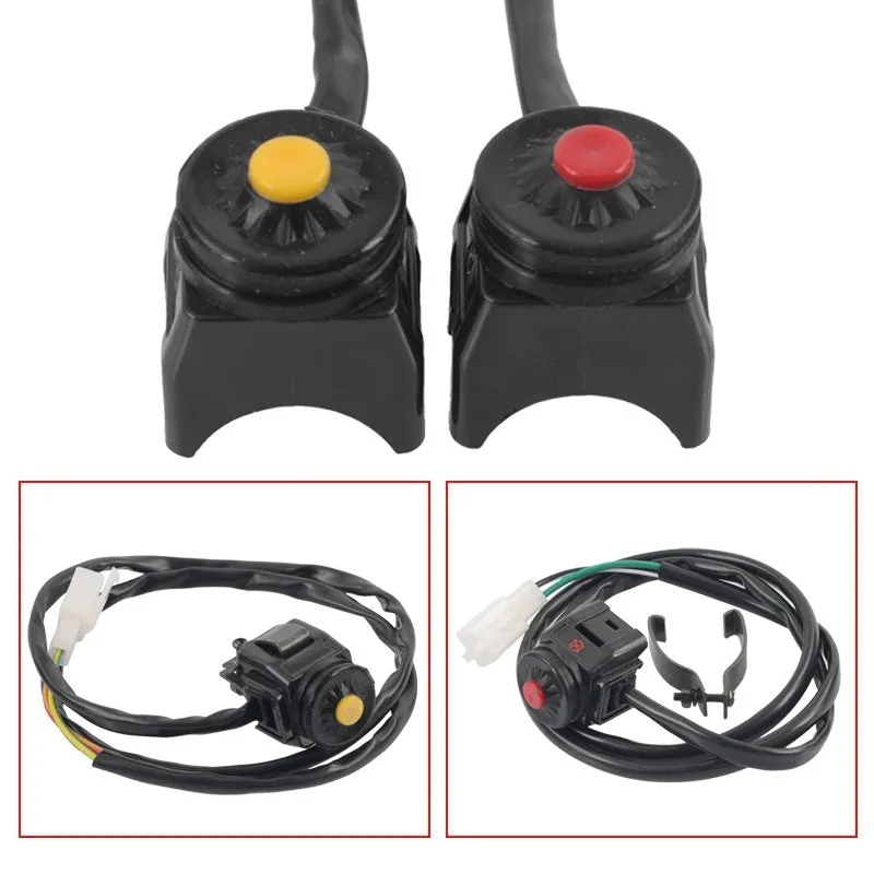 Red and yellow motorcycle ATV ignition point button start switch 60mm length
