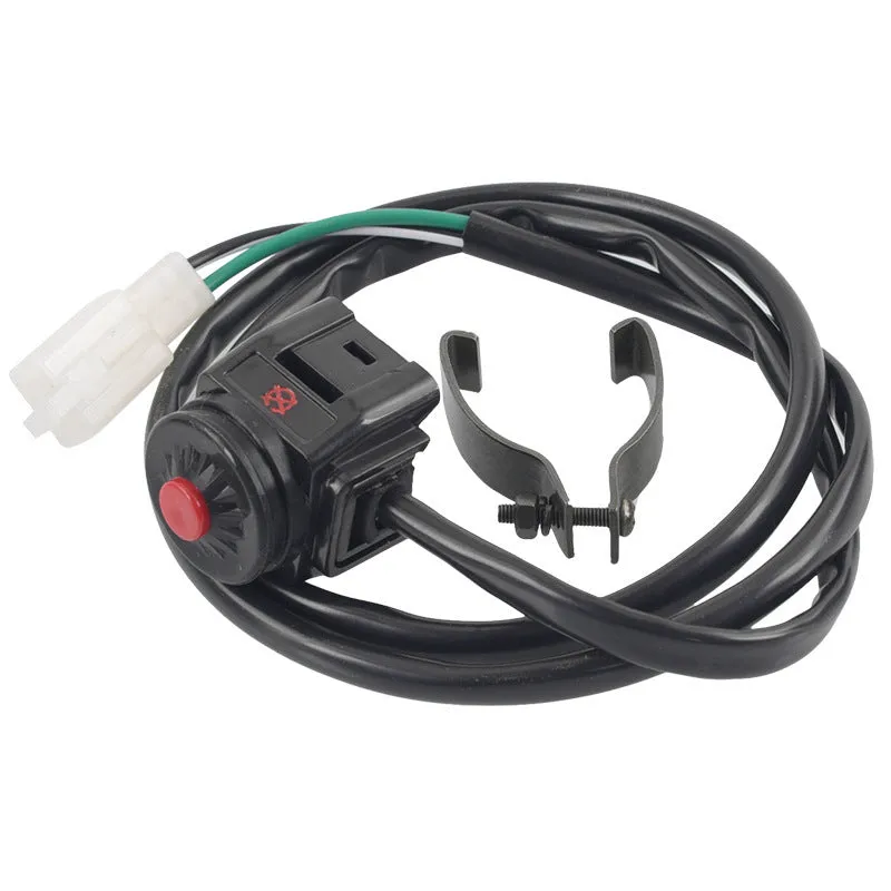 Red and yellow motorcycle ATV ignition point button start switch 60mm length