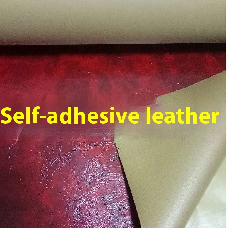 Oil wax leather adhesive sticker sheet for car and furniture repair in brown