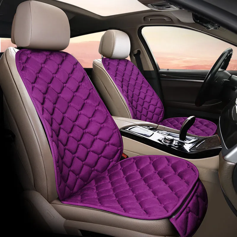 Ringer plush cotton winter car seat cushion shown in one of six available colours