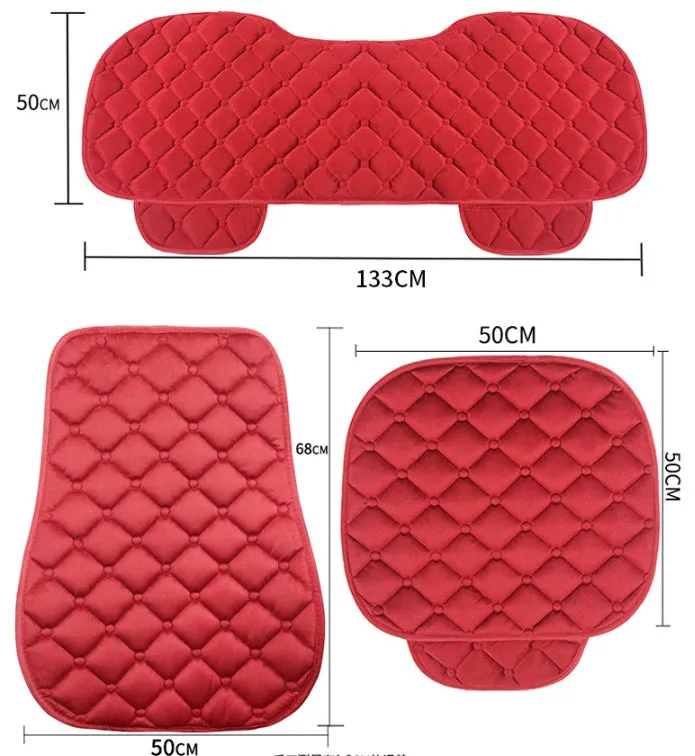 Ringer plush cotton winter car seat cushion shown in one of six available colours