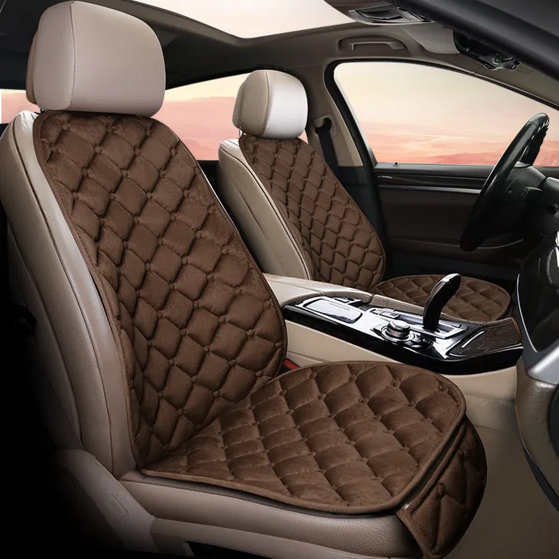 Ringer plush cotton winter car seat cushion shown in one of six available colours