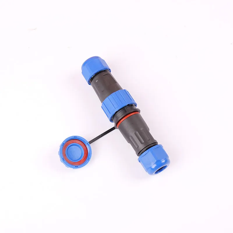 LD12 2-core aviation waterproof connector with PA6 shell and copper pins