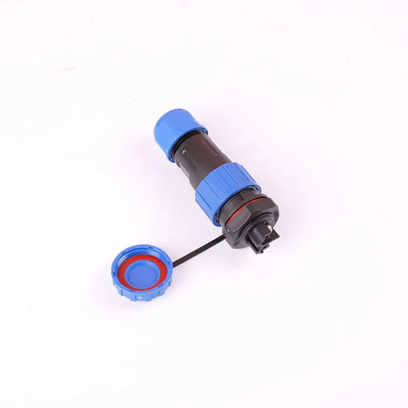 LD12 2-core aviation waterproof connector with PA6 shell and copper pins