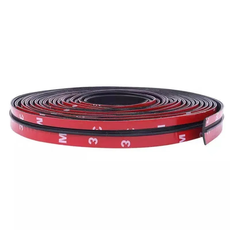 T-shaped rubber sealing strip for car windshield and tailgate gap sound deadening, 14mm 19mm 30mm widths