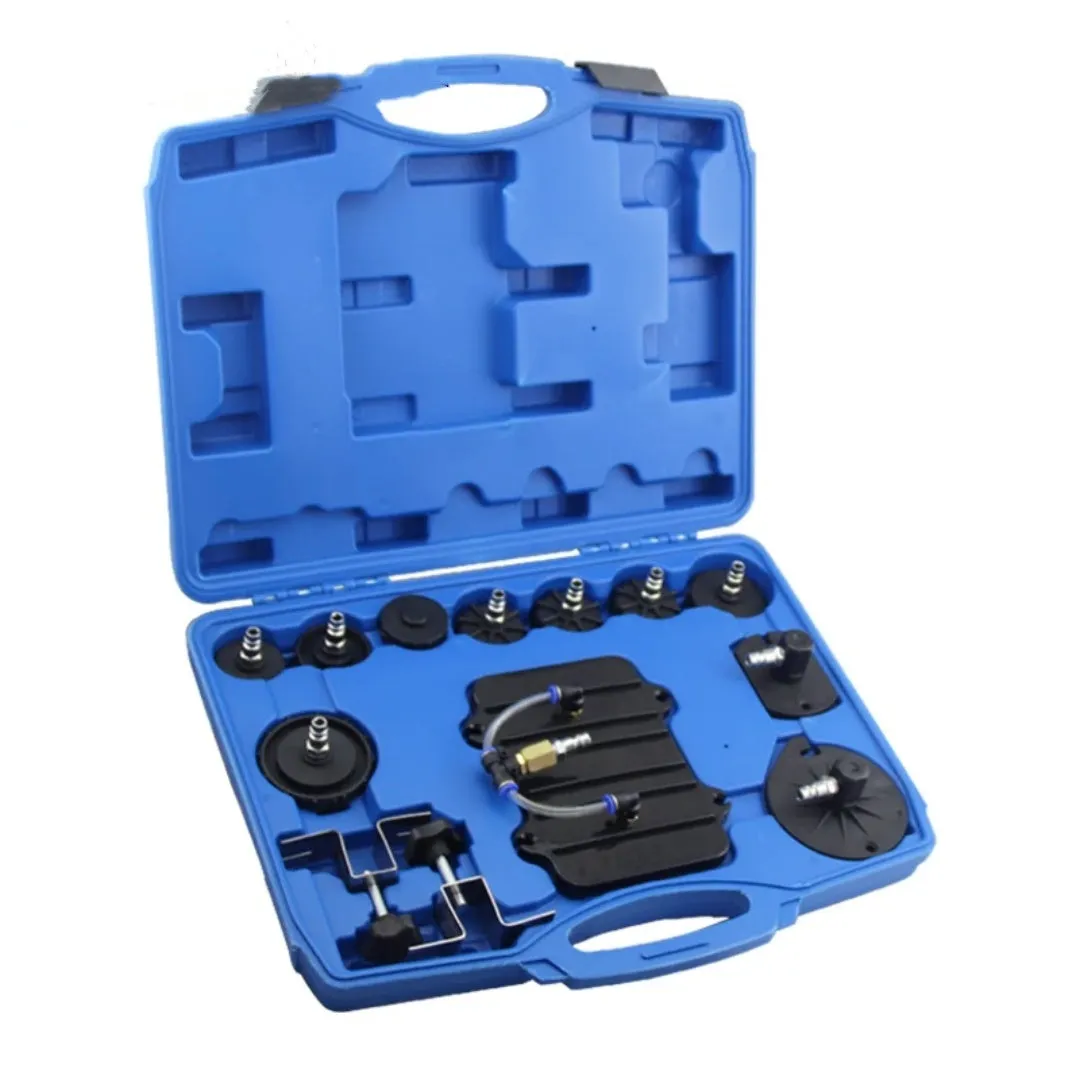 Pneumatic brake fluid replacement tool XC3692 with 5L tank, pressure gauge, hose, and adapter kit