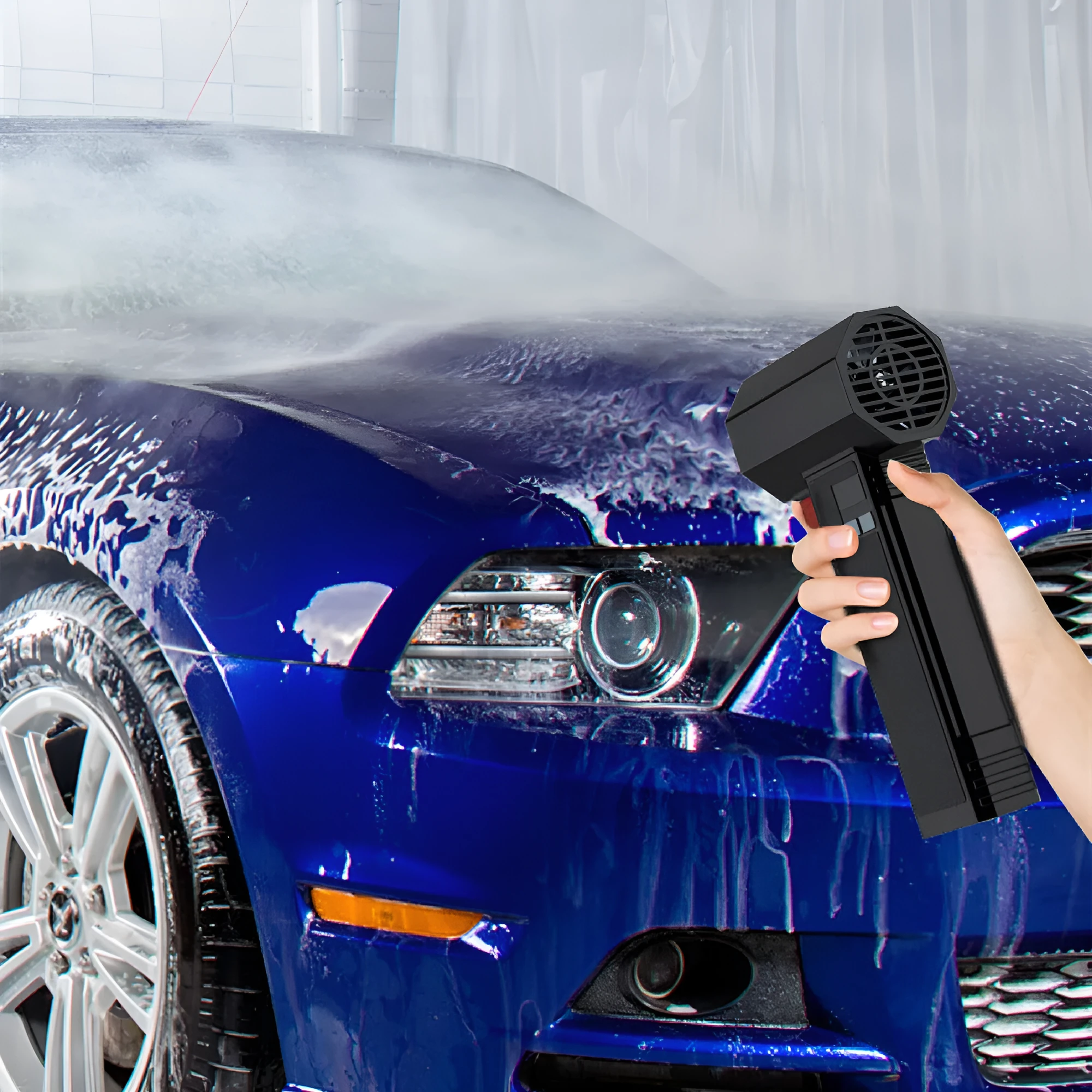 Ducted high-speed turbofan electric outdoor dust blowing car wash fan 14.8V 4000mAh compact design