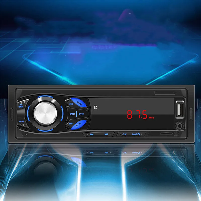 Single-spindle car MP3 player with red LED digital tube display and physical buttons