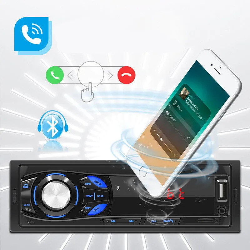 Single-spindle car MP3 player with red LED digital tube display and physical buttons