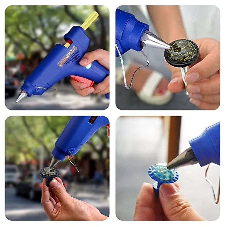 Car dent repair puller kit with glue gun and adhesive sticks in carton packaging