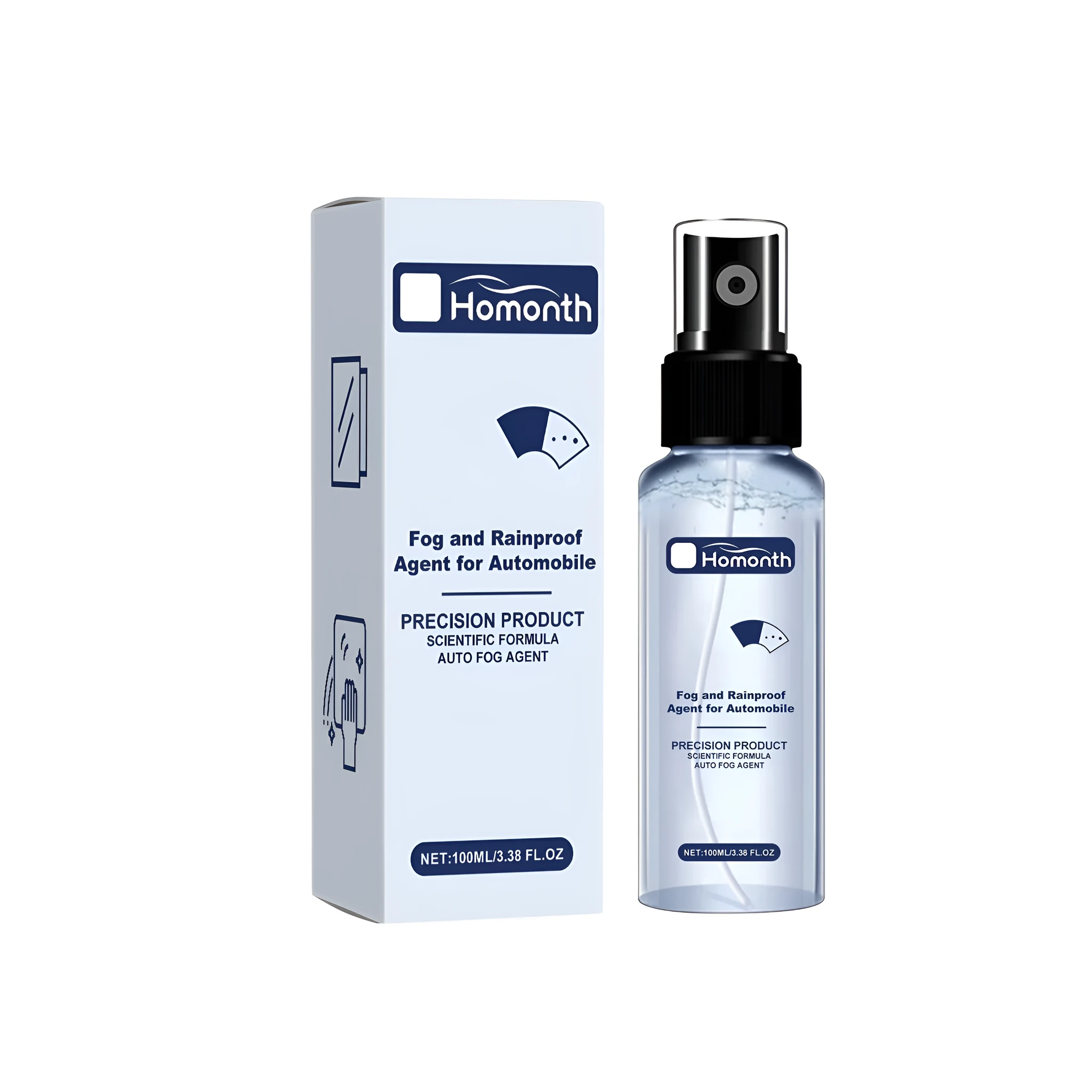 Fog and rainproof agent spray 100ml PET bottle for automobile windscreen