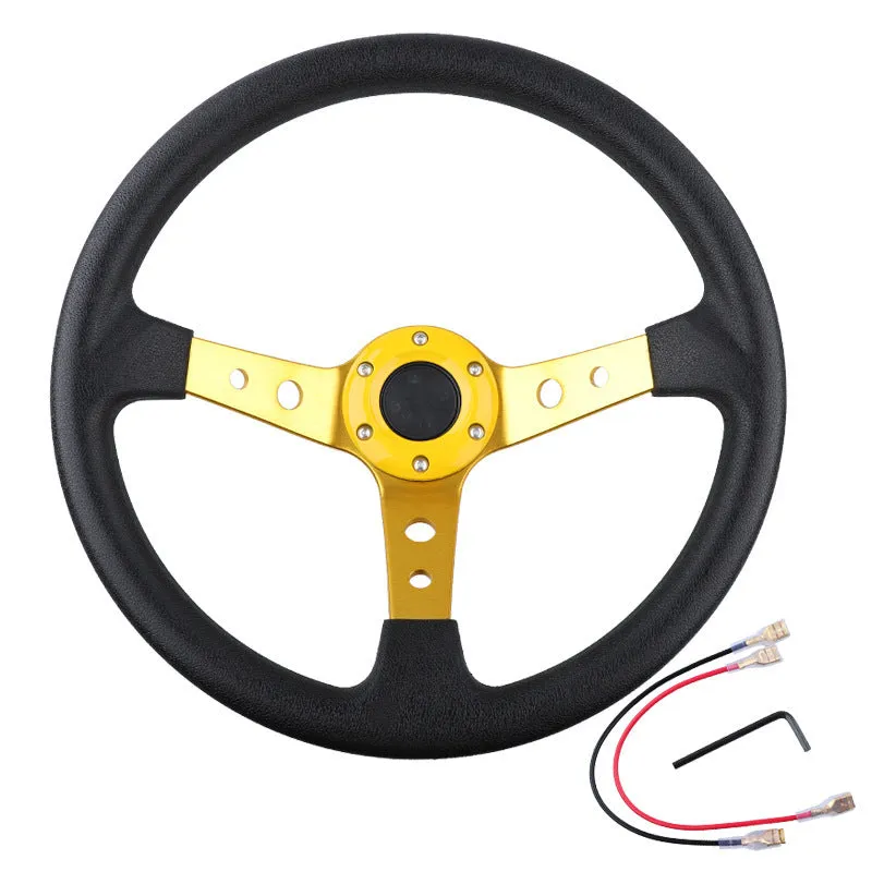 Car modified general PU steering wheel for 70mm hole spacing in multiple colours
