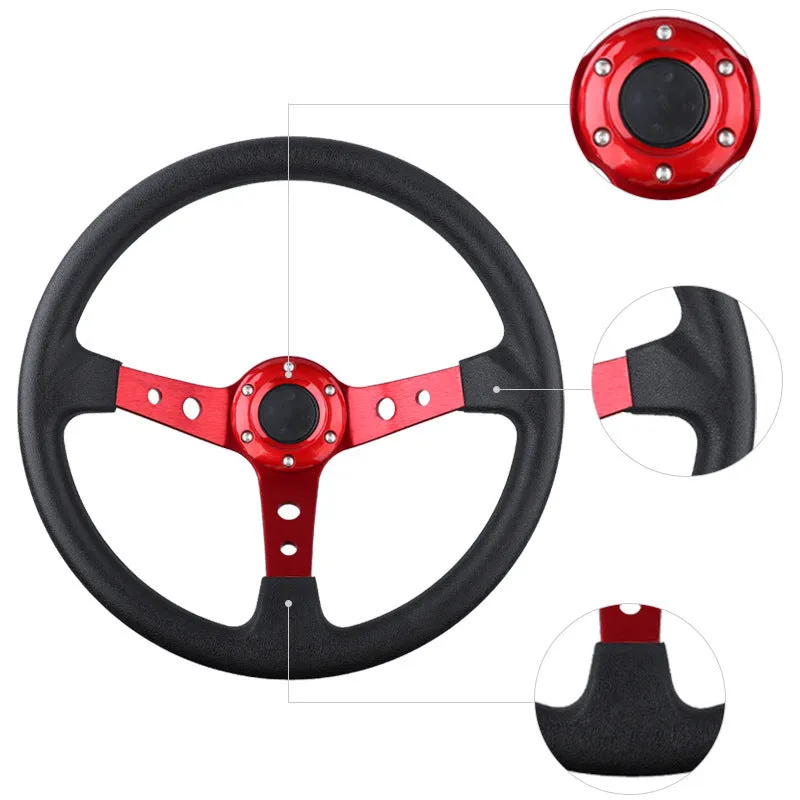 Car modified general PU steering wheel for 70mm hole spacing in multiple colours